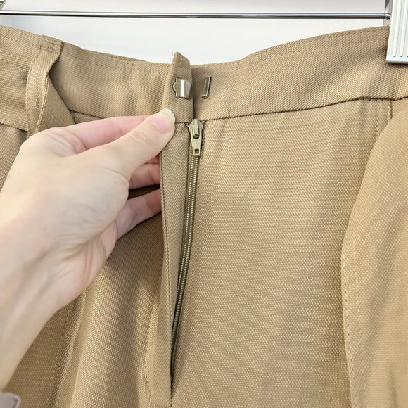 Ann Taylor The Belted Cropped Palazzo Wide Leg Pant in Toasted Nutmeg 6 Petite - Picture 7 of 11